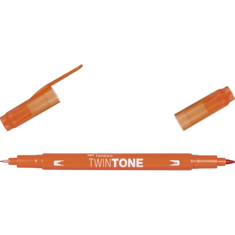 Load image into Gallery viewer, Tombow • twintone dual-tip brushpen carred orange
