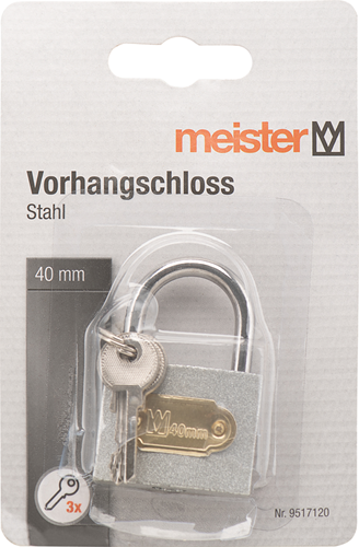 Load image into Gallery viewer, Meister hangslot staal 40mm w - wu9517120
