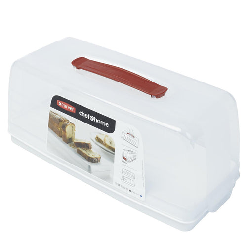 Curver cakedoos rechthoek wit transp.