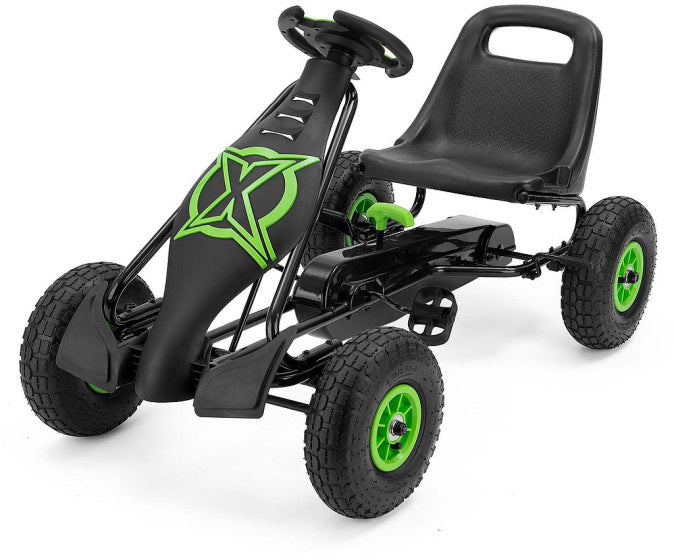 Load image into Gallery viewer, Xootz Viper Go Kart Skelter Junior Zwart Groen

