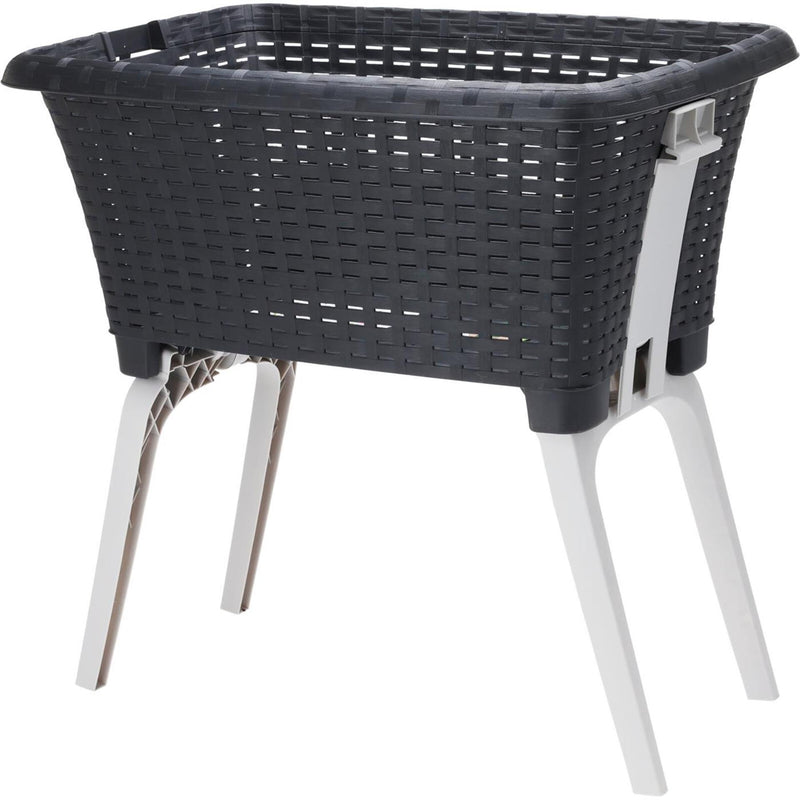Afbeelding laden in galerijviewer, Excellent houseware wasmand met poten 60x40x60cm antraciet
