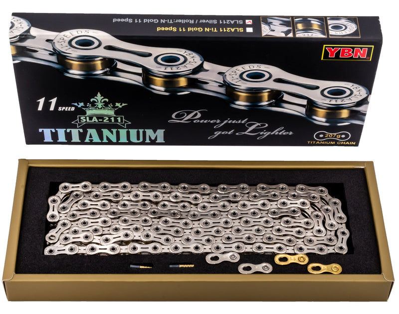 Load image into Gallery viewer, Ybn sla 211 s2 titanium 11-speed chain hollow pin
