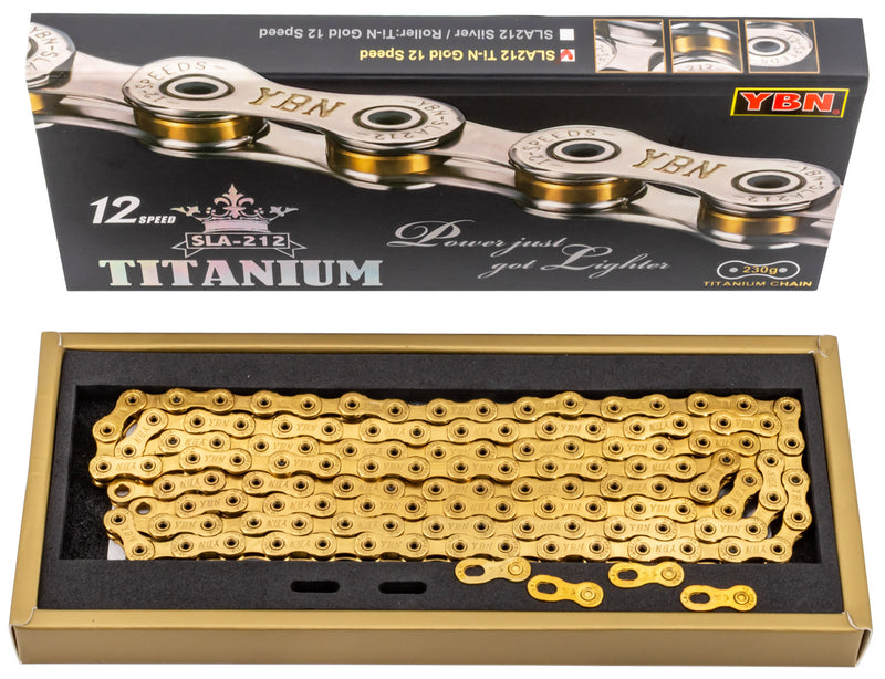 Load image into Gallery viewer, Ybn sla 212 ti-n titanium 12-speed chain hollow pin
