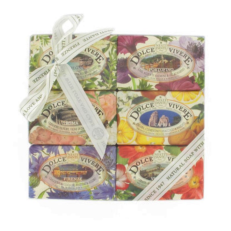 Load image into Gallery viewer, Nesti dante dolce vivere geschenkset zeep 6x150gr.
