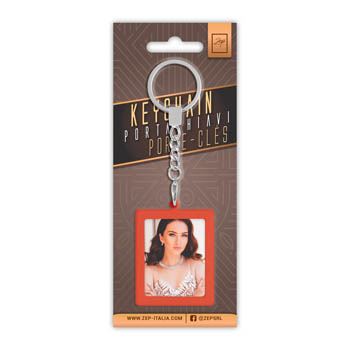 Zep foto sleutelhanger aa9r red 35x45 mm