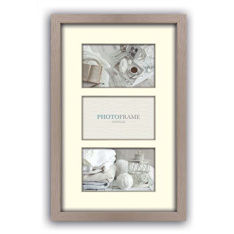 Load image into Gallery viewer, Zep fotolijst v33132 regent 2 taupe 3x 13x18 cm (27x49)
