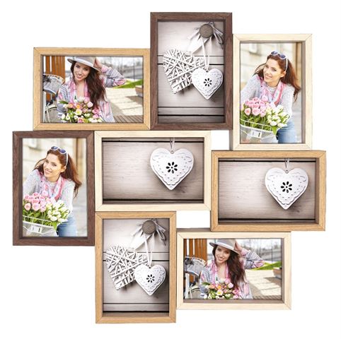 Zep houten collage fotolijst ty013 montreaux voor 8 foto's