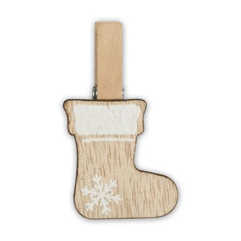 Load image into Gallery viewer, Zep Kerst Kit Wood Clips Brown LK39B 8 Stuks
