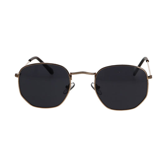 Spectrum zonnebril metaal goud hexagon dames