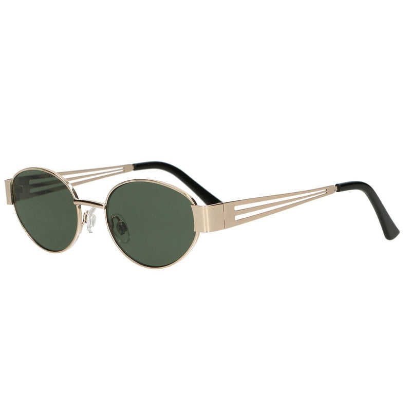 Load image into Gallery viewer, Spectrum zonnebril retro oval metaal groen glas
