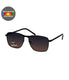 Spectrum polarized zonnebril rechthoekig mat zwart bruin heren