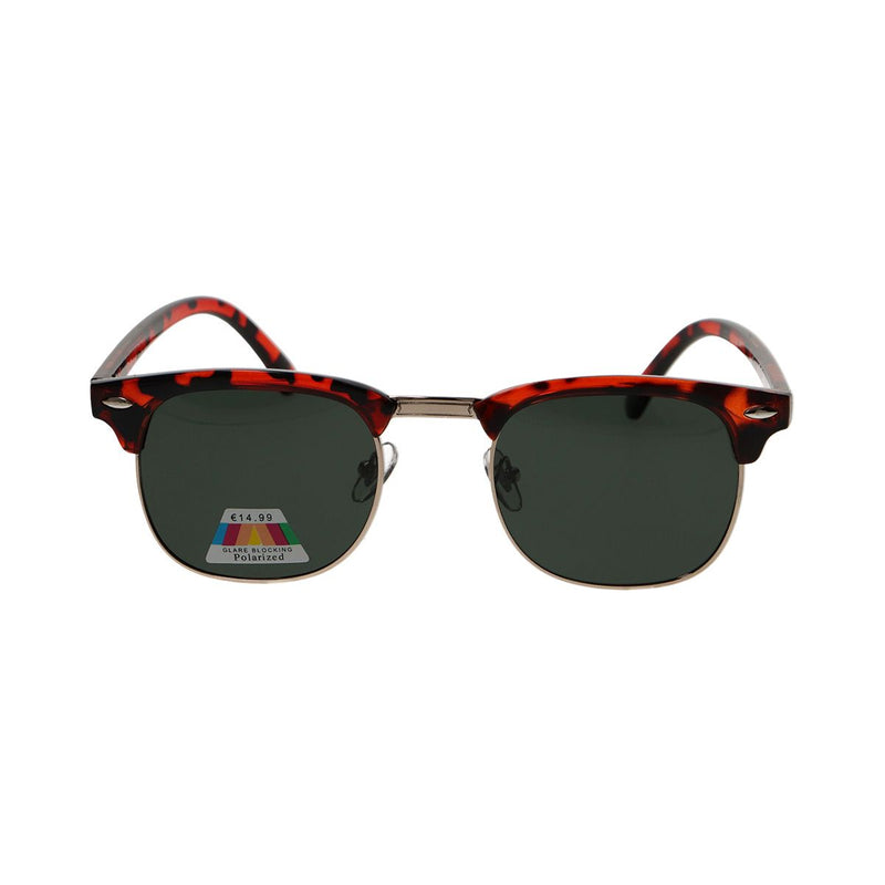 Load image into Gallery viewer, Spectrum polarized zonnebril club vierkant havana goud groen unisex
