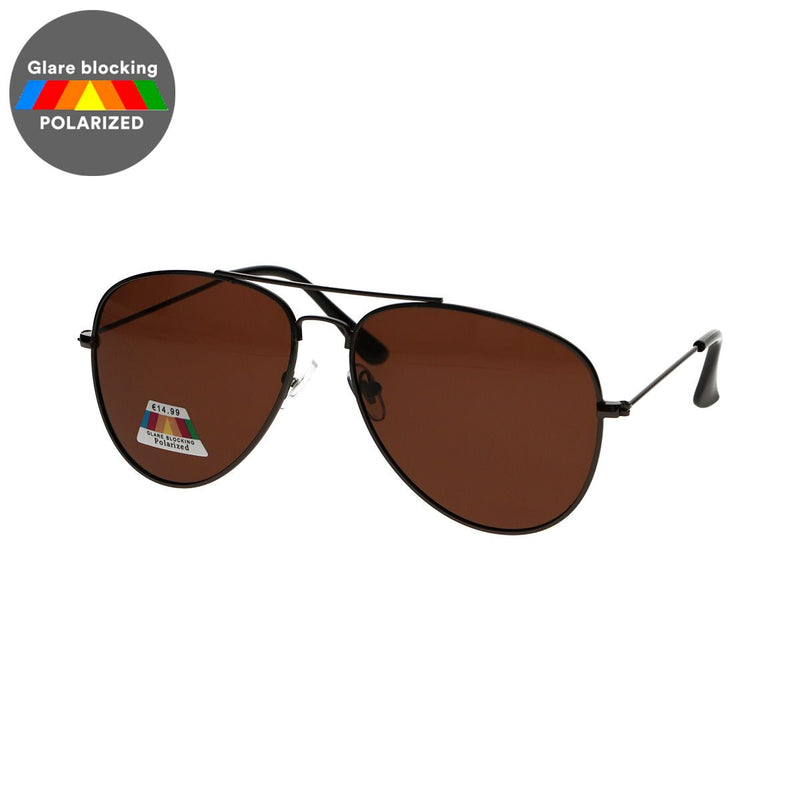 Load image into Gallery viewer, Spectrum polarized zonnebril piloot zwart bruin heren
