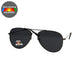 Spectrum polarized zonnebril piloot zwart grijs heren