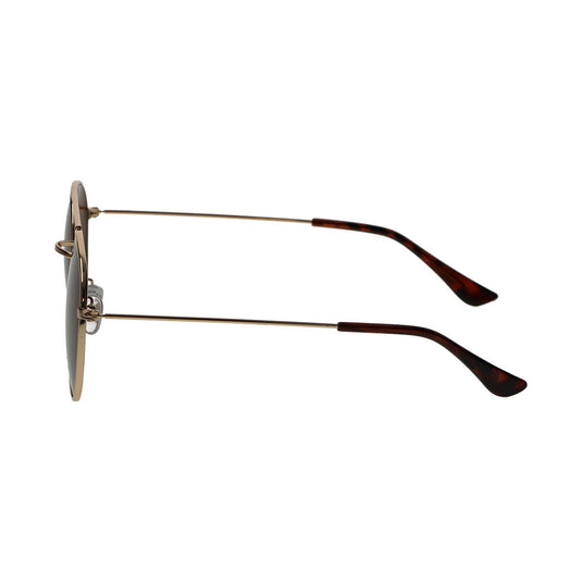 Spectrum zonnebril rond goud metaal bruin unisex