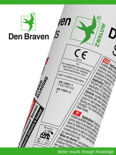 Den braven zwaluw hybrifix 290ml zwart - 10620600 - 10620600