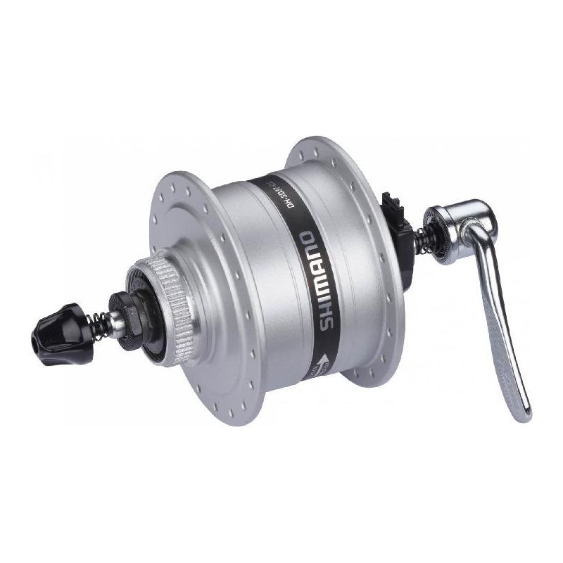 Shimano hub dynamo 32g dropout disc 6v/3 watt dh-3d37-qr silver