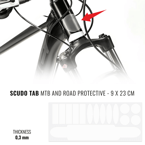 Bicycle frame protection sticker set transparent