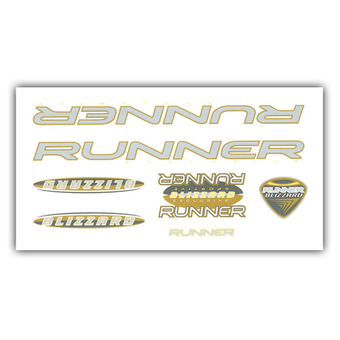 Bicycle frame sticker set Runner Blizzard yellow