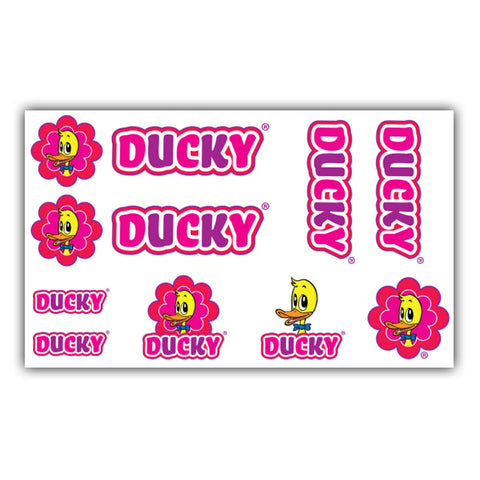 Bicycle frame sticker set Ducky pink