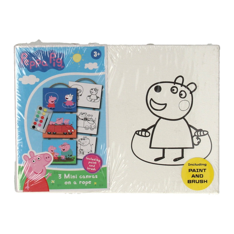 Load image into Gallery viewer, Peppa Pig 3 Mini Canvas (met penseel en verf)
