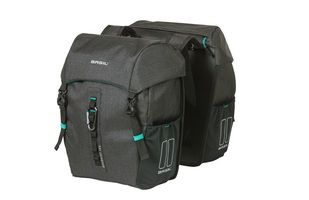 Basil Discovery 365D - double pannier M - 18 liters - black melee