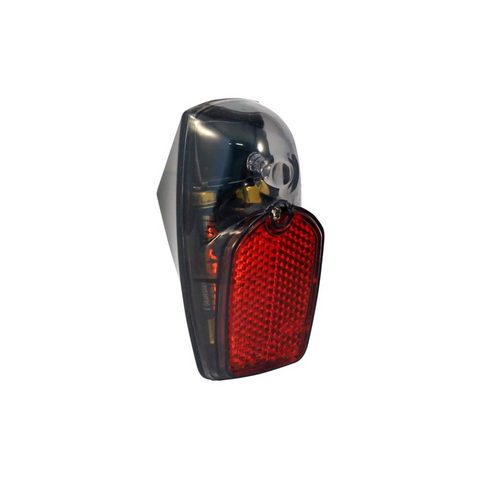 Union LED taillight. splash-proof, stainless steel, smoke glass. incl batteries (workshop packaging).