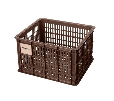 basil bicycle crate m - medium - 29.5 liters - brown