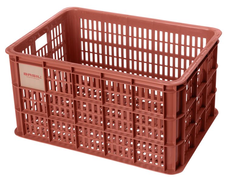 basil bicycle crate l - large - 40 liters - red