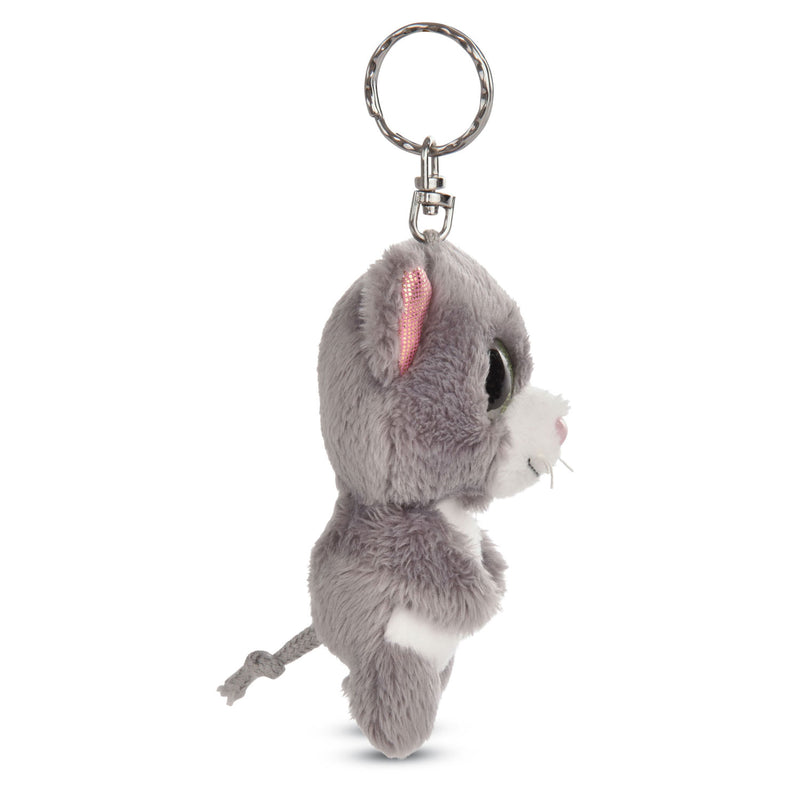 Load image into Gallery viewer, Nici Glubschis Pluchen Sleutelhanger Kat Grijs Felinja, 9cm
