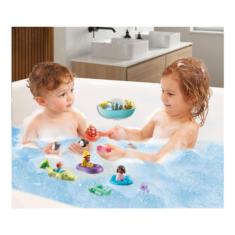 Load image into Gallery viewer, Playmobil 1.2.3. Visplezier met Zeedieren 70637
