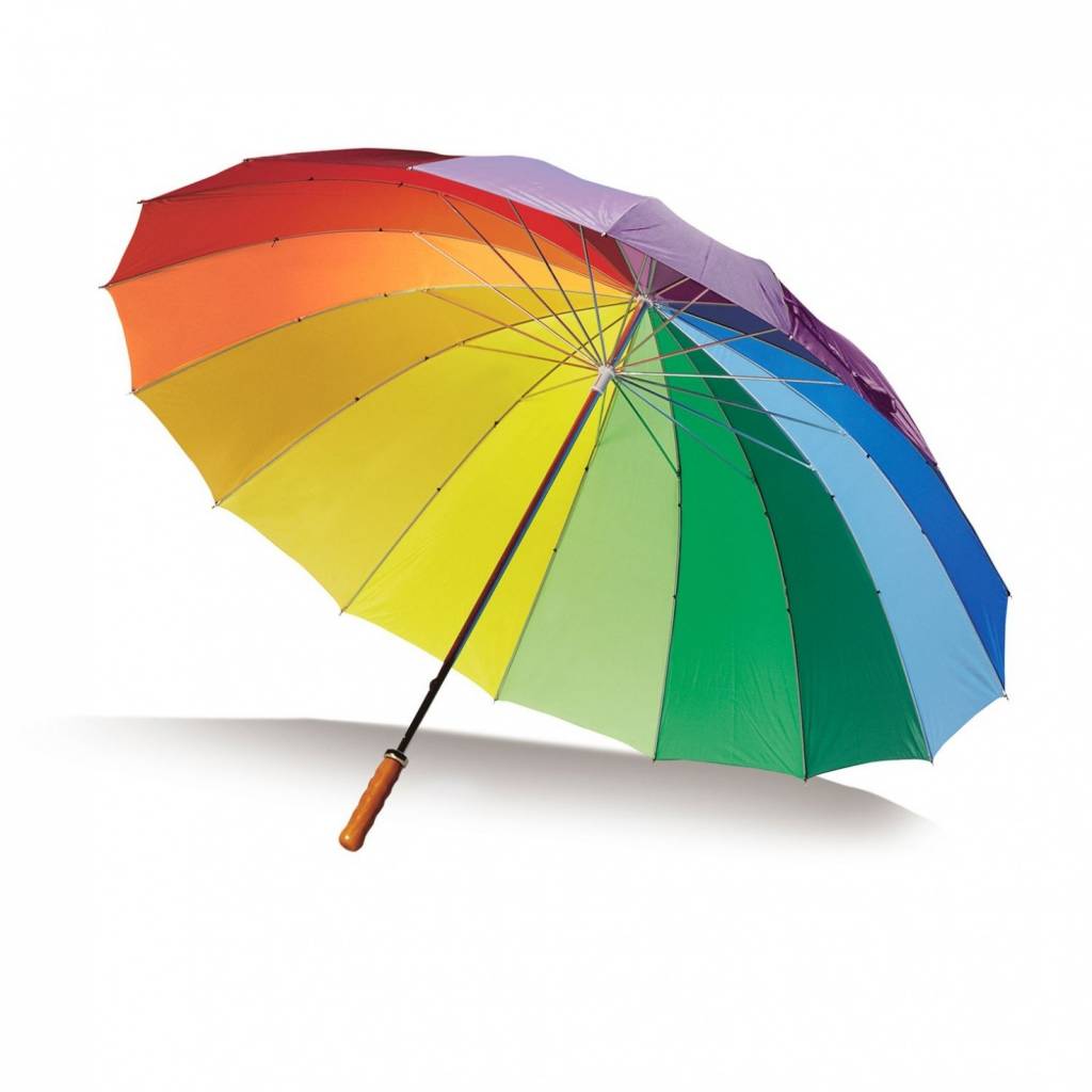 golf umbrella rainbow 130 cm polyester