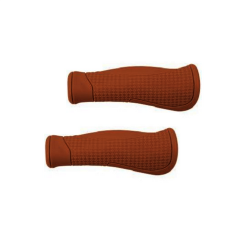 Handles brown, anatomical. 130mm long per pair