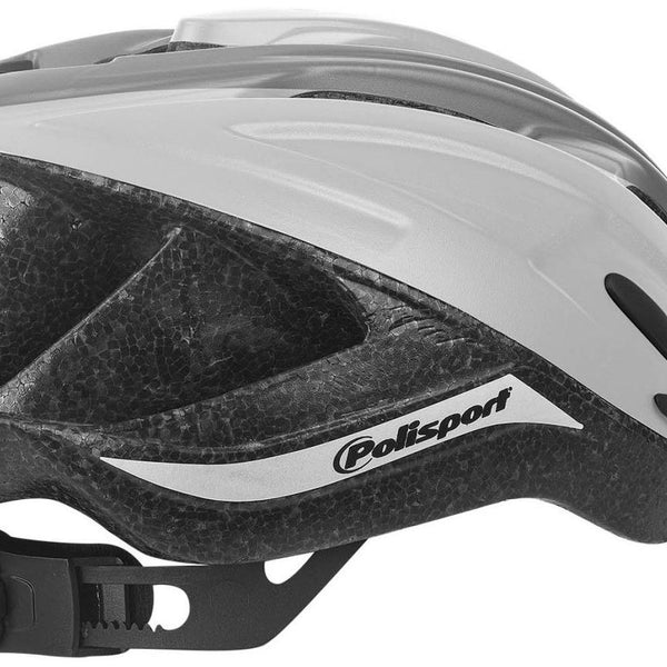 polisport ride in bicycle helmet m 54-58cm white/grey