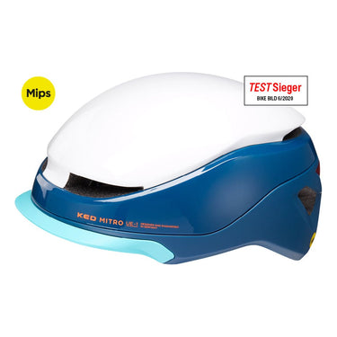 Ked Fietshelm Mitro UE-1 M (52-58cm) Blauw Wit