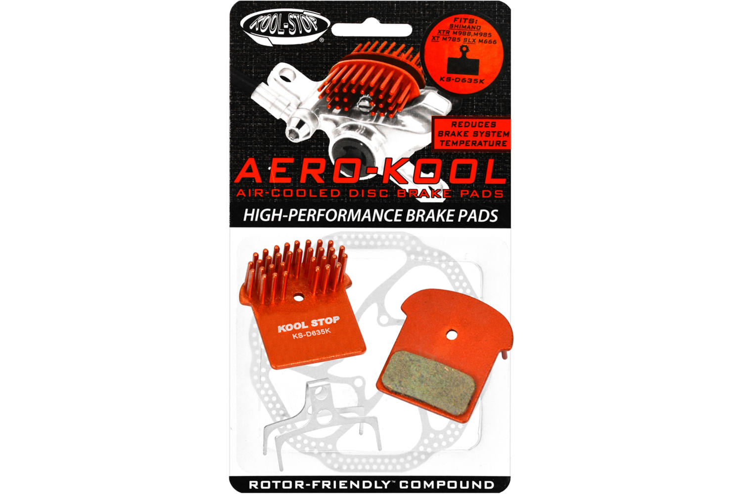 Koolstop disc brake pad set Aero D635K Shimano Deore/XTR/Alfine