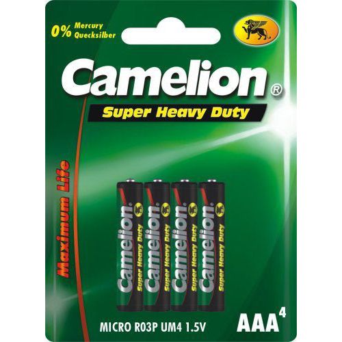 Camelion AAA batteries zinc-carbon, 4 pieces (hanging packaging)