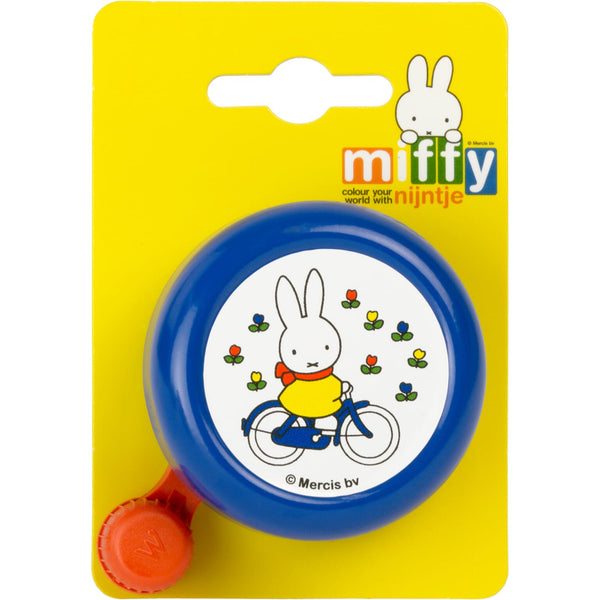 bicycle bell Miffy on bicycle 60 mm aluminum blue