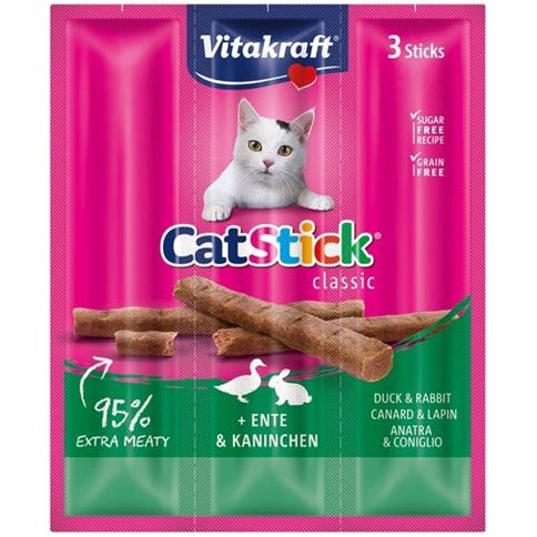 Vitakraft cat-stick mini eend met konijn