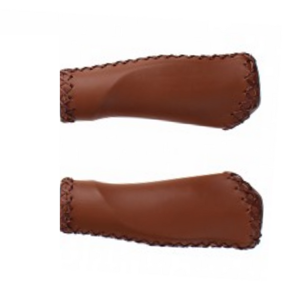 handles Ergonomic 125 mm synthetic leather brown per set