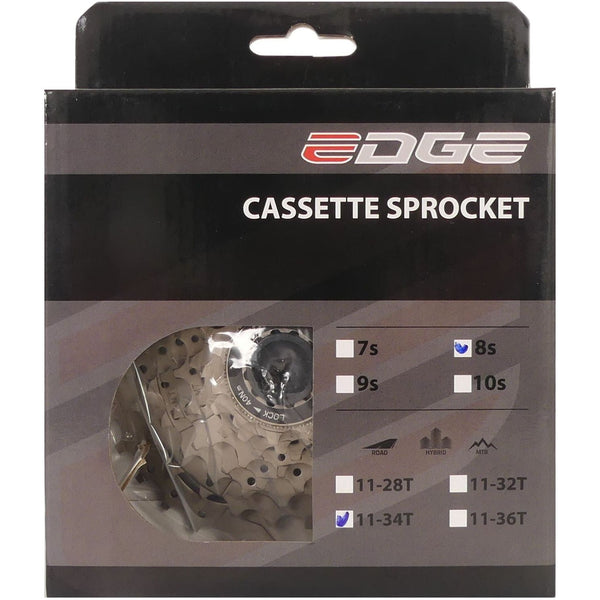 Cassette 8 speed Edge CSM5008 11-34T - silver