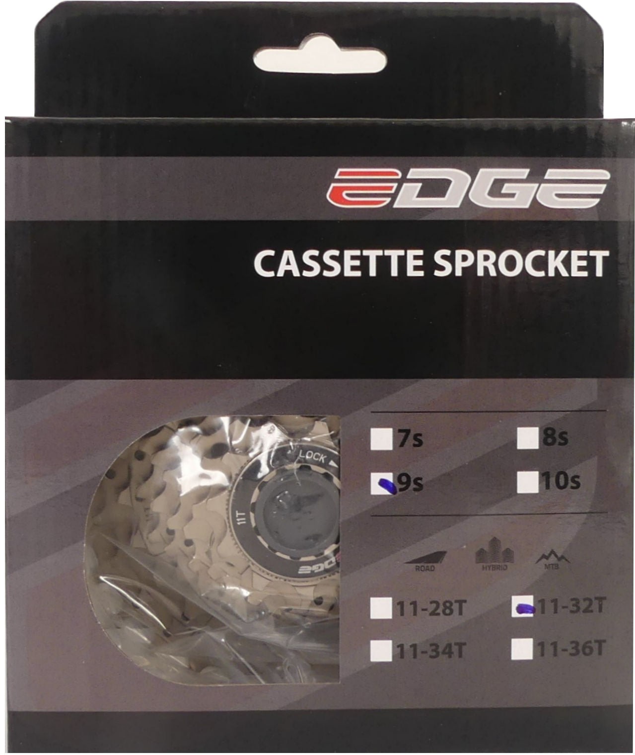 Cassette 9 speed Edge CSM5009 11-32T - silver