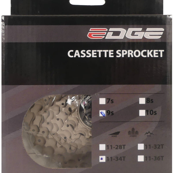 Cassette 9 speed Edge CSM5009 11-34T - silver