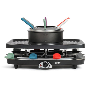 Livoo Livoo Gourmetstel, grillplaat en fondueset 3-in-1 8 personen 1100 W