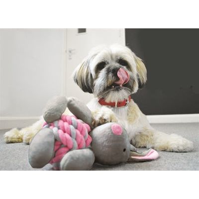 Load image into Gallery viewer, Little rascals Knottie bunny touwbal konijn roze
