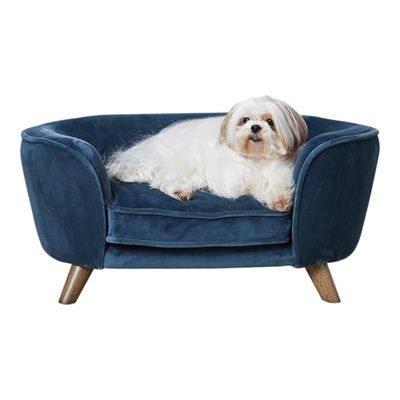 Load image into Gallery viewer, Enchanted pet Enchanted hondenmand sofa romy peacock blauw
