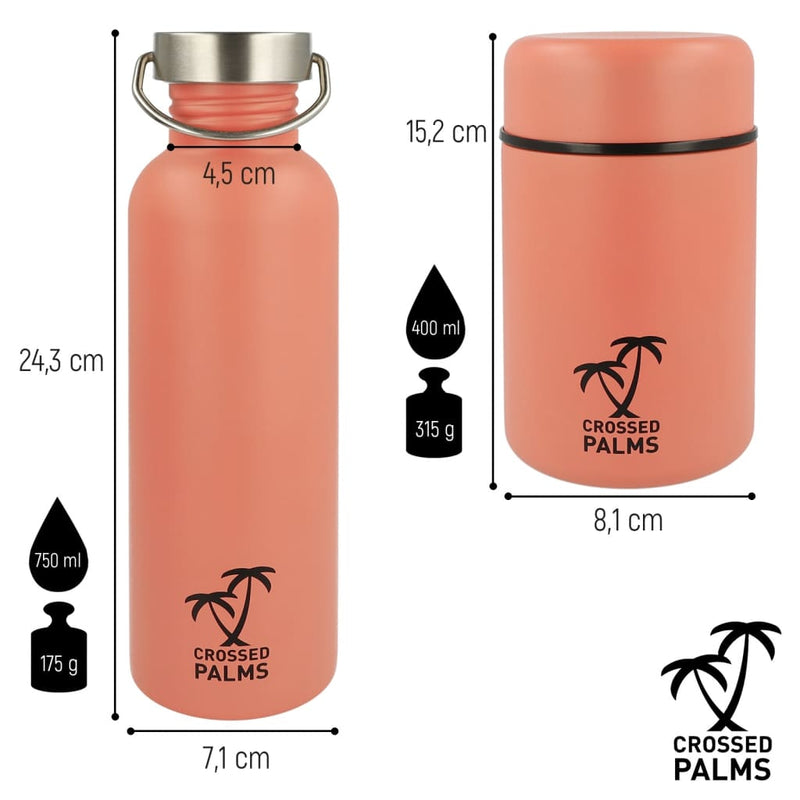Load image into Gallery viewer, Crossed Palms Crossed Palms Drinkfles en voedelcontainerset
