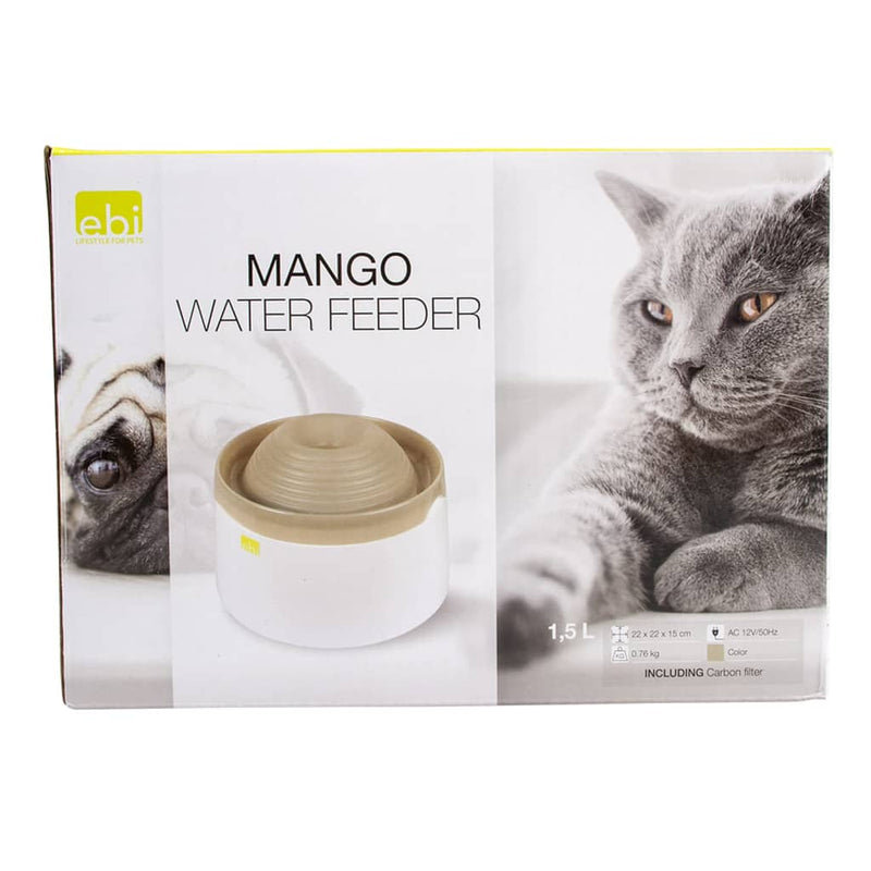 Load image into Gallery viewer, Ebi Waterbak voor huisdieren Mango 1,5 L mokkakleurig
