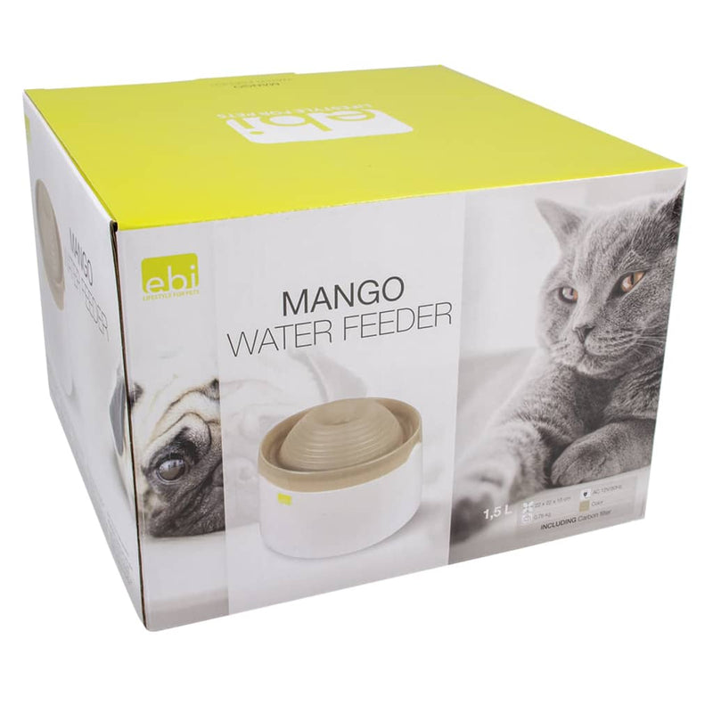 Load image into Gallery viewer, Ebi Waterbak voor huisdieren Mango 1,5 L mokkakleurig
