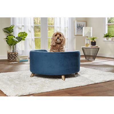 Load image into Gallery viewer, Enchanted pet Enchanted hondenmand sofa rosie peacock blauw

